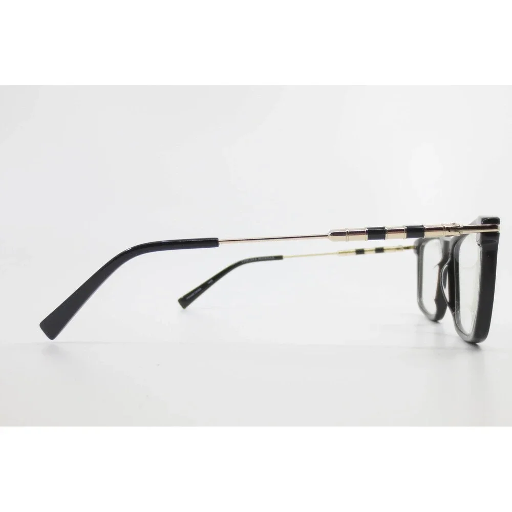 Chelsea Morgan CM 20243 Black Gold Rectangular Eyeglasses Frames 52-16-135
